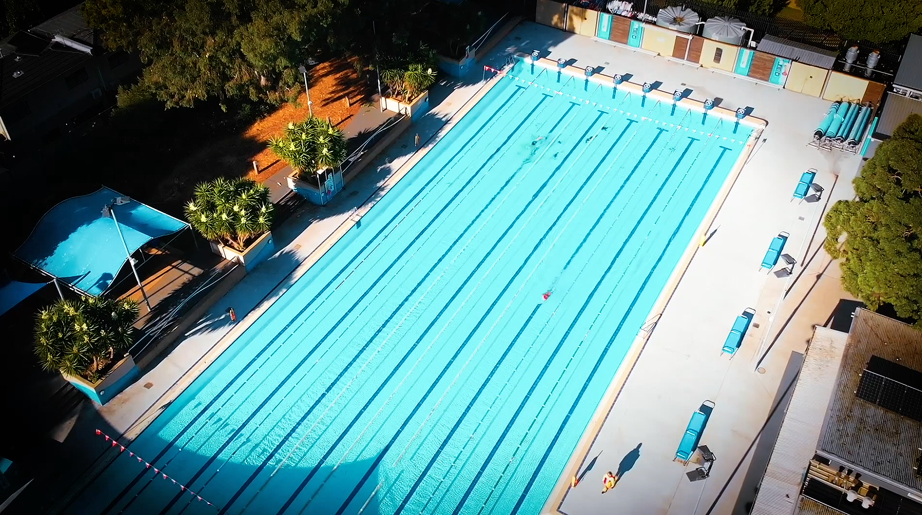 Aerial view of Werribee Outdoor Pool in Wyndham